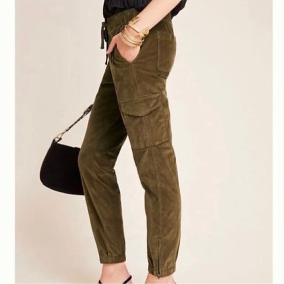 SANCTUARY Olive green Corduroy Cargo Jogger pull on Pants size 1X - Picture 4 of 16